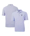 Cutter & Buck Men's Royal Kansas Jayhawks Virtue Eco Pique Botanical Polo In Blue