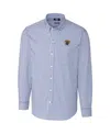Cutter & Buck Men's Royal Kentucky Wildcats Big Tall Stretch Gingham Long Sleeve Button Down Shirt In Royal