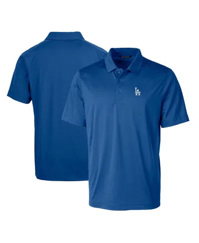 Cutter & Buck Men's Royal Los Angeles Dodgers Prospect Textured Stretch Polo Shirt In Blue