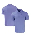 Cutter & Buck Men's Royal Louisiana Tech Bulldogs Forge Eco Double Stripe Stretch Polo In Blue