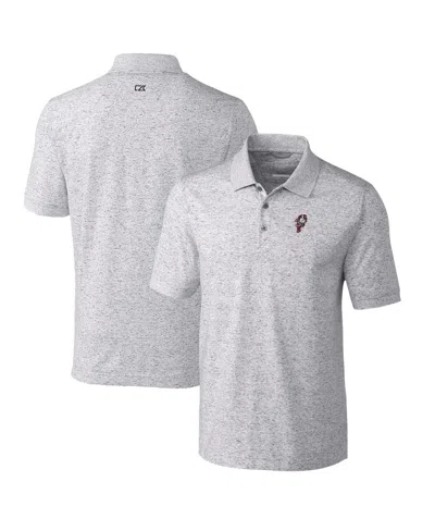 Cutter & Buck Men's Steel Ohio State Buckeyes Advantage Space Dye Tri-blend Polo