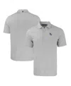 Cutter & Buck Men's Stephen F Austin Lumberjacks Forge Eco Double Stripe Stretch Polo In Gray,white