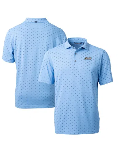 Cutter & Buck Men's Ucf Knights Citronaut Virtue Eco Pique Tile Print Polo In Light Blue