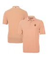 Cutter & Buck Men's Vault Drytec Virtue Eco Pique Stripe Polo In Orange