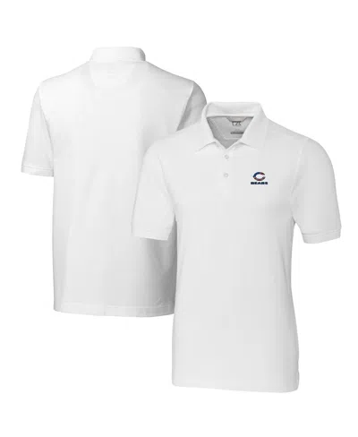 Cutter & Buck Men's White Chicago Bears Advantage Tri-blend Pique Polo