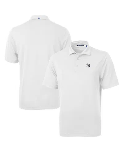 Cutter & Buck Men's White New York Yankees Virtue Eco Pique Polo Shirt