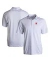 Cutter & Buck Men's White Tampa Bay Buccaneers Throwback Pike Eco Pebble Print Stretch Polo In White