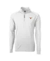 Cutter & Buck Men's White Texas Longhorns Adapt Knit Quarter-zip Pullover Jacket In White