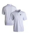 Cutter & Buck Men's White Yale Bulldogs Pike Eco Pebble Print Stretch Polo In White