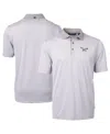 Cutter & Buck Men's White/gray Philadelphia Eagles Virtue Eco Pique Micro Stripe Polo In White