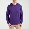 Cutter & Buck Coastline Epic Comfort Recycled Mens Hooded Shirt In Purple