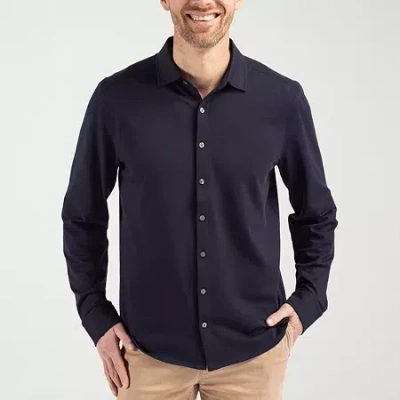 Cutter & Buck Mens Regular Fit Long Sleeve Dress Shirt In Blue
