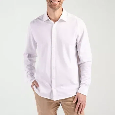 Cutter & Buck Mens Regular Fit Long Sleeve Dress Shirt In White