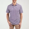 Cutter & Buck Virtue Eco Pique Stripe Recycled Mens Polo Shirt In Multi