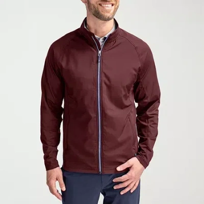 Cutter & Buck Mens Water Resistant Lightweight Softshell Jacket In Burgundy