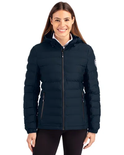 Cutter & Buck Mission Ridge Repreve Eco Insulated Womens Puffer Jacket In Blue