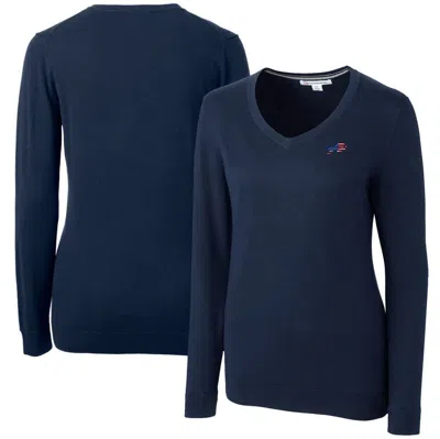 Cutter & Buck Navy Buffalo Bills Lakemont Tri-blend V-neck Sweater