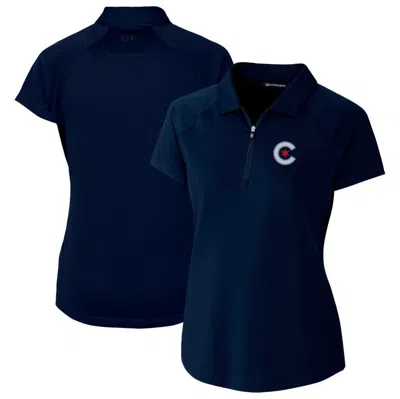 Cutter & Buck Navy Chicago Cubs City Connect Forge Stretch Polo
