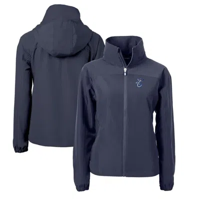 Cutter & Buck Navy Corpus Christi Hooks Charter Eco Recycled Full-zip Jacket In Blue