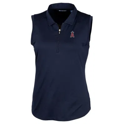 Cutter & Buck Navy Los Angeles Angels Forge Sleeveless Polo