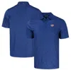 CUTTER & BUCK CUTTER & BUCK NAVY NEW YORK JETS  AMERICANA PIKE ECO PEBBLE PRINT STRETCH RECYCLED POLO