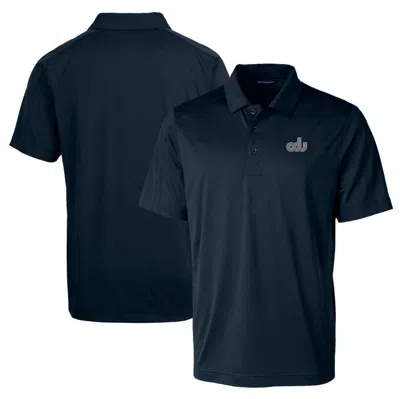 Cutter & Buck Navy Old Dominion Monarchs Team Logo Big & Tall Prospect Textured Stretch Polo In Blue