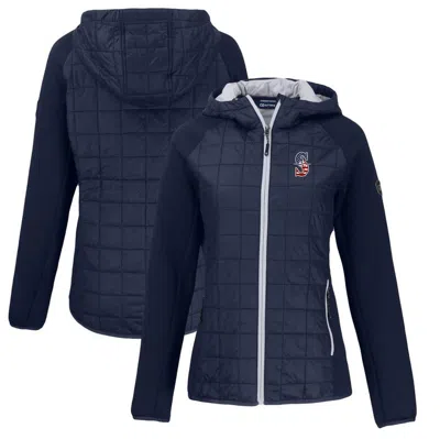 Cutter & Buck Navy Seattle Mariners Americana Rainier Primaloft Eco Raglan Full-zip Hybrid Jacket