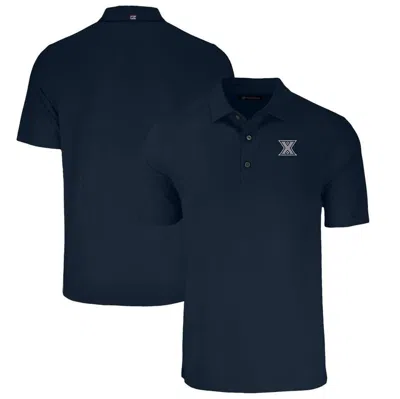 Cutter & Buck Navy Xavier Musketeers Forge Eco Stretch Recycled Polo