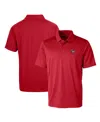 Cutter & Buck Nc State Wolfpack Primary Team Logo Prospect Textured Stretch Polo In Red