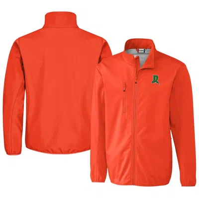Cutter & Buck Orange Dayton Dragons Clique Trail Eco Stretch Softshell Full-zip Jacket