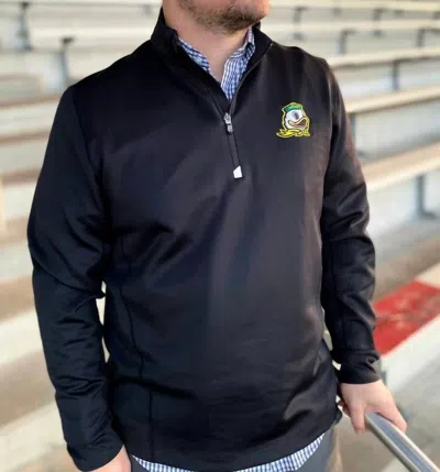 Cutter & Buck Oregon Ducks 1/4 Zip Traverse Pullover In Black