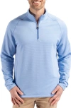 Cutter & Buck Peshastin Fleece Half Zip Pullover In Atlas Heather