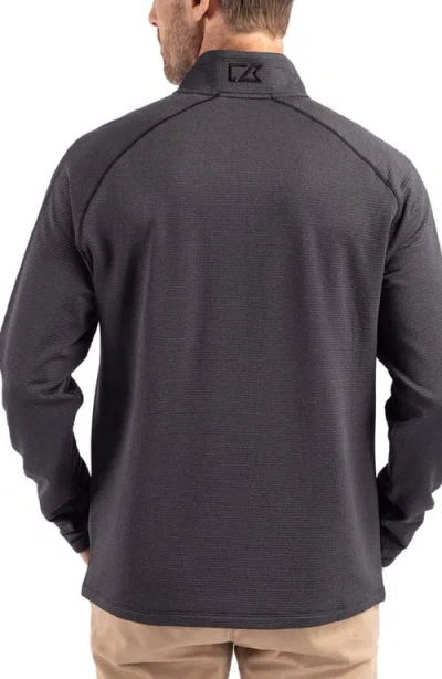 Cutter & Buck Peshastin Fleece Half Zip Pullover In Black Heather