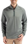 Cutter & Buck Peshastin Fleece Half Zip Pullover In Hunter Heather