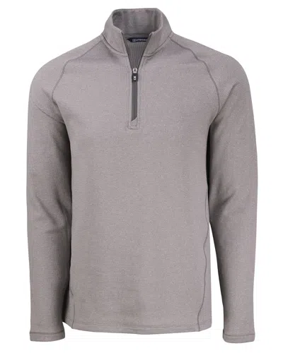 Cutter & Buck Peshastin Fleece Recycled Mens Half Zip Pullover In Gray