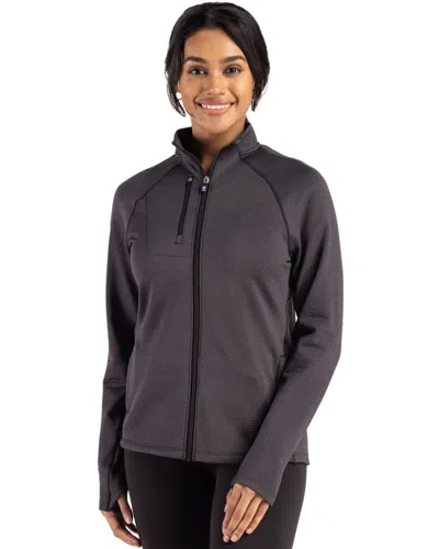 Cutter & Buck Peshastin Fleece Recycled Womens Full Zip Jacket In Gray