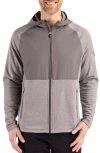 Cutter & Buck Peshastin Fleece Hybrid Jacket In Elemental Grey Heather