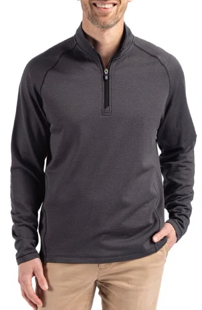 Cutter & Buck Peshastin Fleece Full Zip Jacket In Black Heather