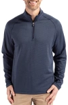 Cutter & Buck Peshastin Fleece Full Zip Jacket In Navy Blue Heather