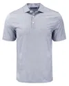 Cutter & Buck Pike Eco Diamond Dot Print Recycled Mens Polo In Gray