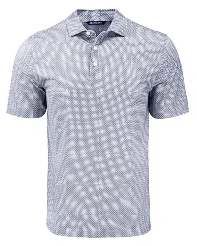 Cutter & Buck Pike Eco Diamond Dot Print Recycled Mens Polo In Gray