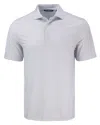 Cutter & Buck Pike Eco Diamond Dot Print Recycled Mens Polo In Gray