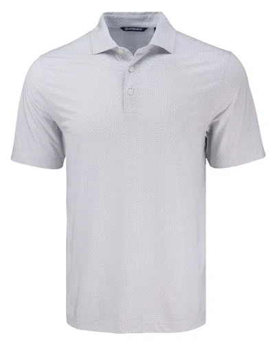 Cutter & Buck Pike Eco Diamond Dot Print Recycled Mens Polo In Gray