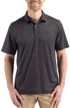 Cutter & Buck Pike Shadow Check Print Polo In Black