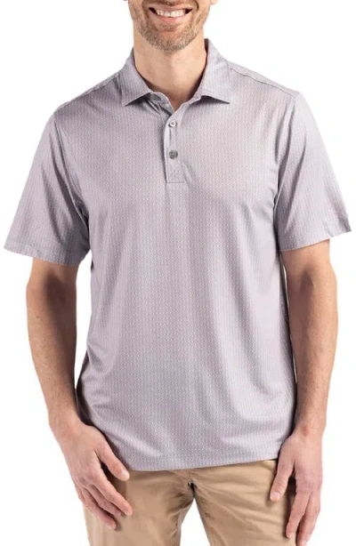 Cutter & Buck Pike Shadow Check Print Polo In Polished