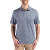 Cutter & Buck Pike Eco Flora Print Recycled Mens Polo In Blue