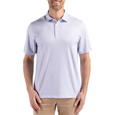 Cutter & Buck Pike Diamond Dot Print Polo In Hyacinth