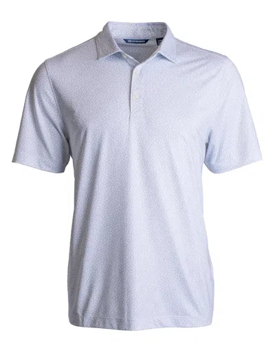 Cutter & Buck Pike Eco Pebble Print Stretch Recycled Mens Polo In White