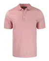 Cutter & Buck Pike Eco Symmetry Print Stretch Recycled Mens Polo In Red