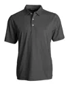 Cutter & Buck Pike Eco Symmetry Print Stretch Recycled Mens Polo In Black